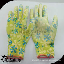 SRSAFETY 13G pu Gartenhandschuh / Farm Arbeitssicherheit Handschuhe / PU beschichtete Handschuhe